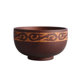 Carved Wooden Bowl Holding Snacks